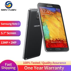 Original Samsung Galaxy Note 3 N9005 4G Mobile Phone: 5.7'' Display, 3GB RAM, 16GB/32GB ROM, 13MP+2MP Camera, Quad-Core Android Smartphone
